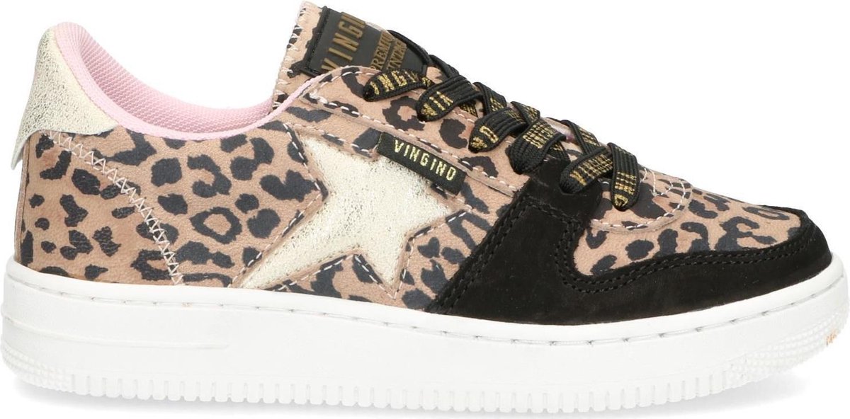 Vingino Lotte Low sneaker, Sneakers, Vrouwen, Maat 39, beige/bruin | bol.com