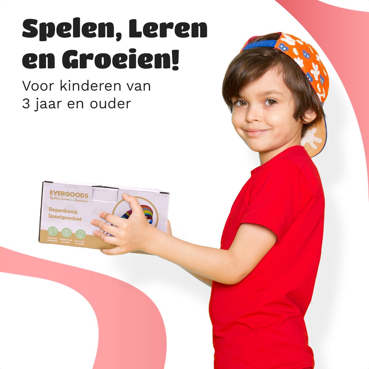 Zghhc 162 Stuks Regenboog-houten Stapelspeelgoed, Losse