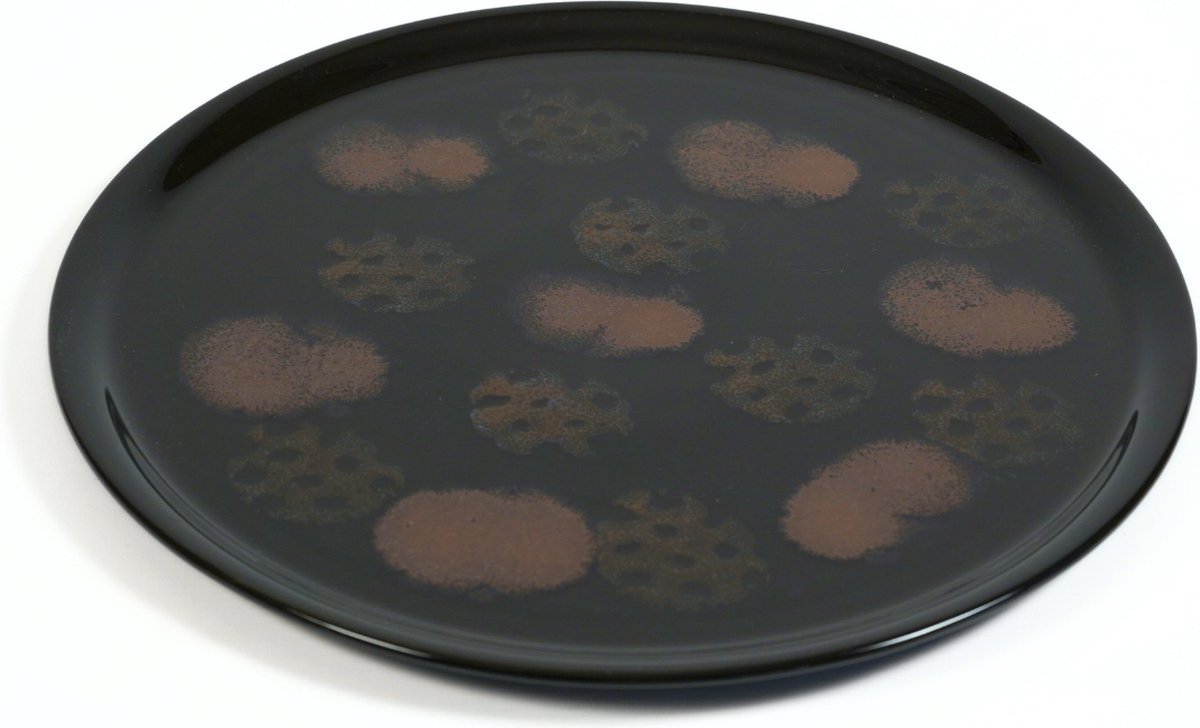 L’AMAR Jasper - Handgemaakt Porselein Servies - Pizzabord - Set van 6 stuks - Diameter 33 cm
