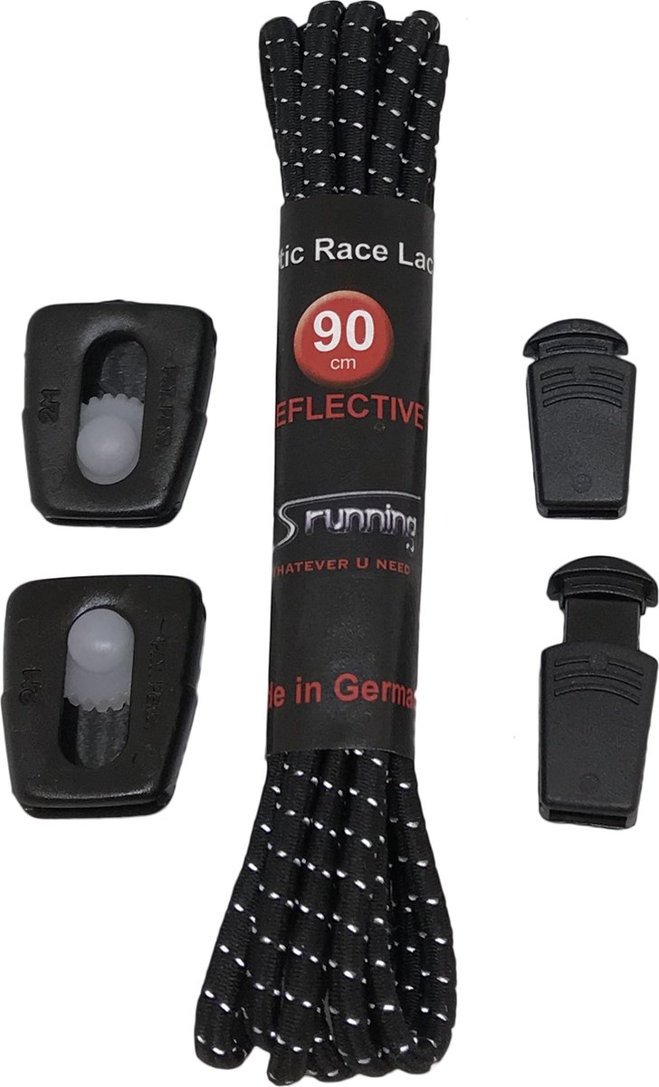 Elastische Sport Veters Zwart - 90cm