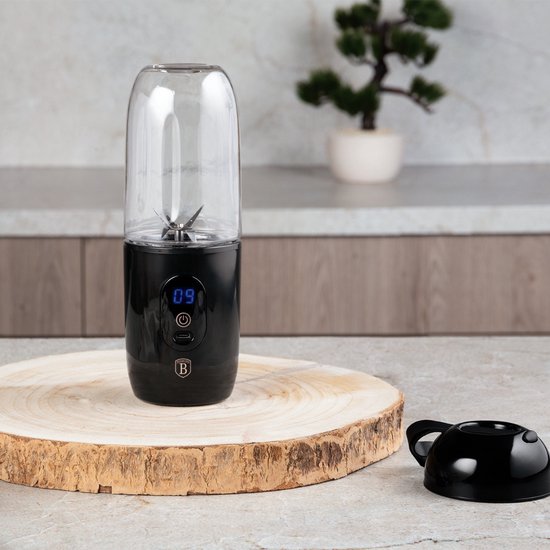 Berlinger Haus Oplaadbaar Smoothie Blender - 2-in-1 - Blender to Go - USB C - Smoothie Maker To Go - Mini Blender - Zwart van Berlinger Haus — afbeelding 5