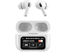 TechNow Draadloze Oordopjes met Active Noise Cancelling - Touchscreen Scherm - Oplaadcase - Extra Bass - Draadloze Oordopjes