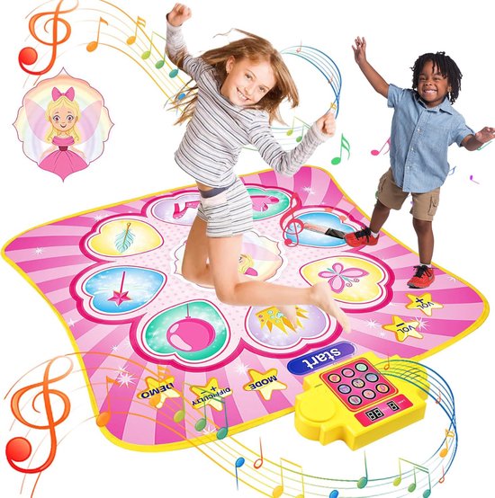 White-Label® Dansmat voor Meisjes - Muziekmat - Kinderspeelgoed 2 Jaar - Multicolor
