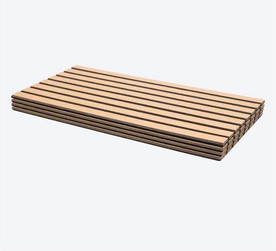 Panneau mural en bois - 4 pièces de 60 x 30 cm - MDF - Feutre