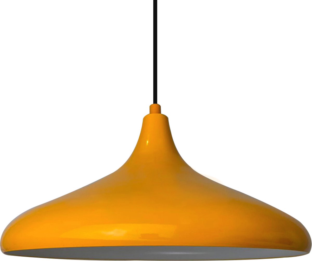 Bamyum Champion Geel Hanglampen Metalen 1xE27 Fitting Ø 35 cm Pendellamp Voor Binnen Binnenkleur is Wit