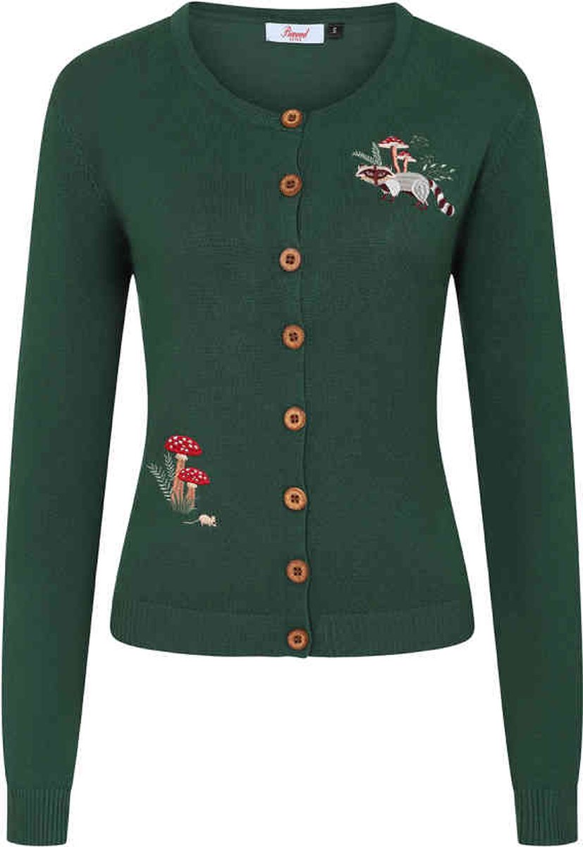 Banned - Woodland Mushroom Cardigan - XL - Groen