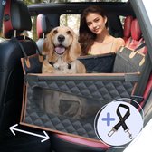 Siège d’auto pour chien de Luxe Pawmates - Voiture panier pour chien avec sangle de sécurité - Panier de voiture pour chien - Siège pour chien - Siège d’auto - Extension de siège arrière