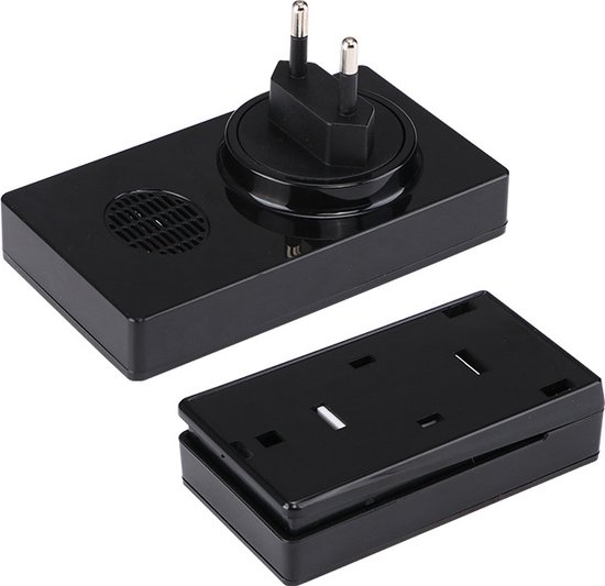 Draadloze deurbel-2 plug-in ontvangers-Doordringbare obstakels 80 meter-Herinnering knipperend licht-IP44 waterdicht-38 melodieën-Instelbaar volume-Geen batterijen nodig — afbeelding 2