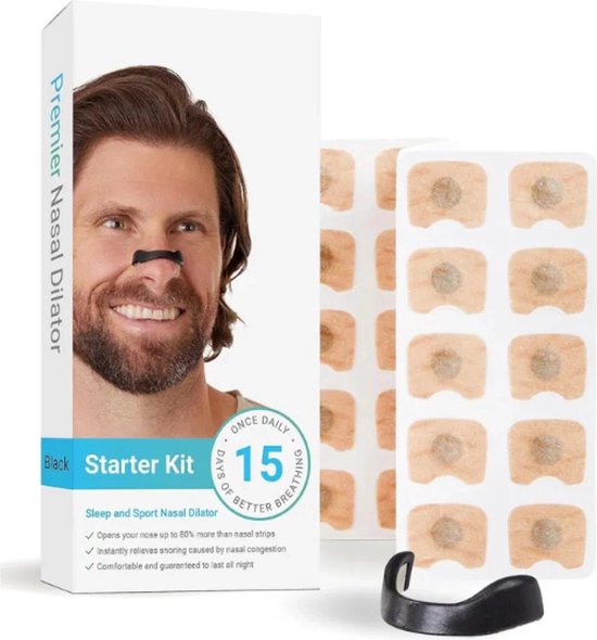 Foto: Haleo neusstrips 100 neuspleisters anti snurk pleisters slaapproblemen neusspreider beter slapen anti snurk