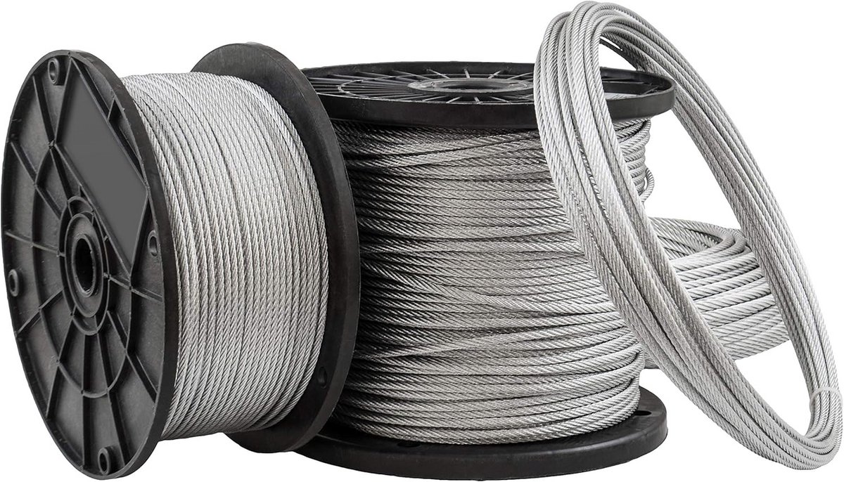 25 meter gegalvaniseerd staalkabel 14mm - 6x37+FC constructie