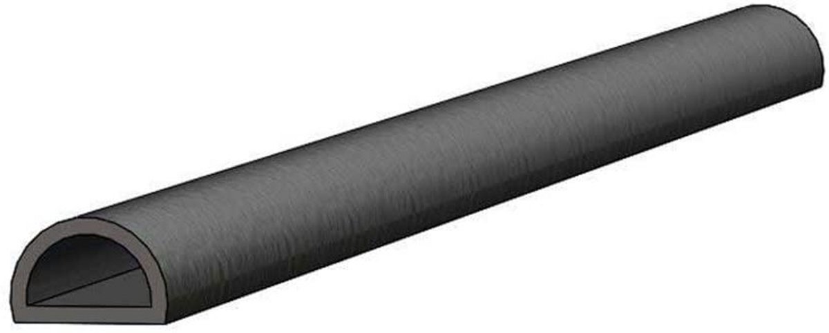 Zelfklevende Weerzegel Tape Zwart - 1/4" x 3/8" x 10 Voet - Schokabsorberend Rubber