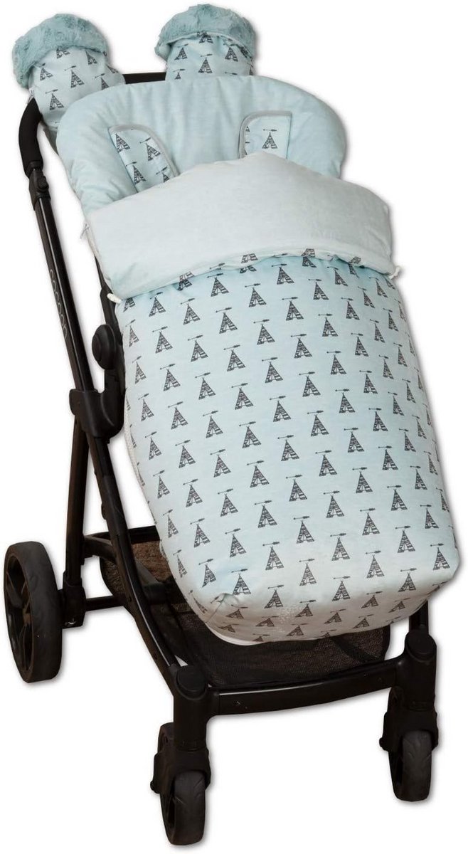 Warme Voetenzak voor Kinderwagen of Buggy met Bijpassende Wanten Uniseks