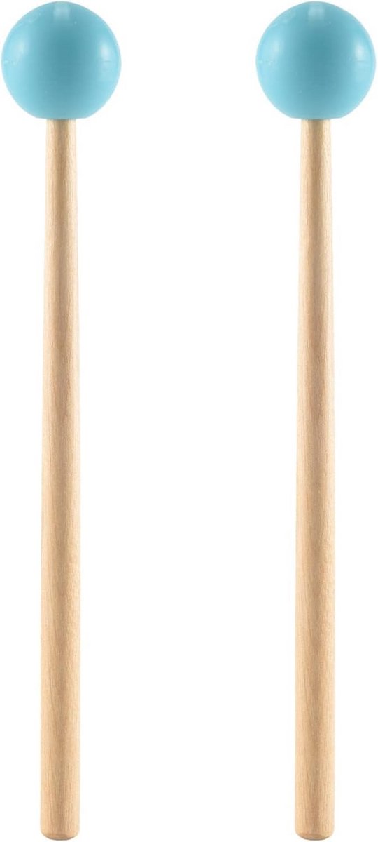 Rubberen Mallets met Houten Handgrepen voor Glockenspel en Xylofoon - 2 Stuks