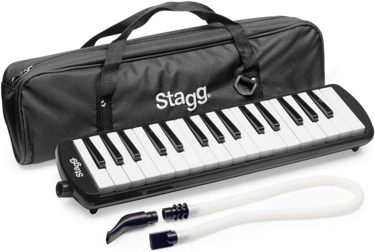 32-toetsen melodica zwart met gigbag en flexibele slang
