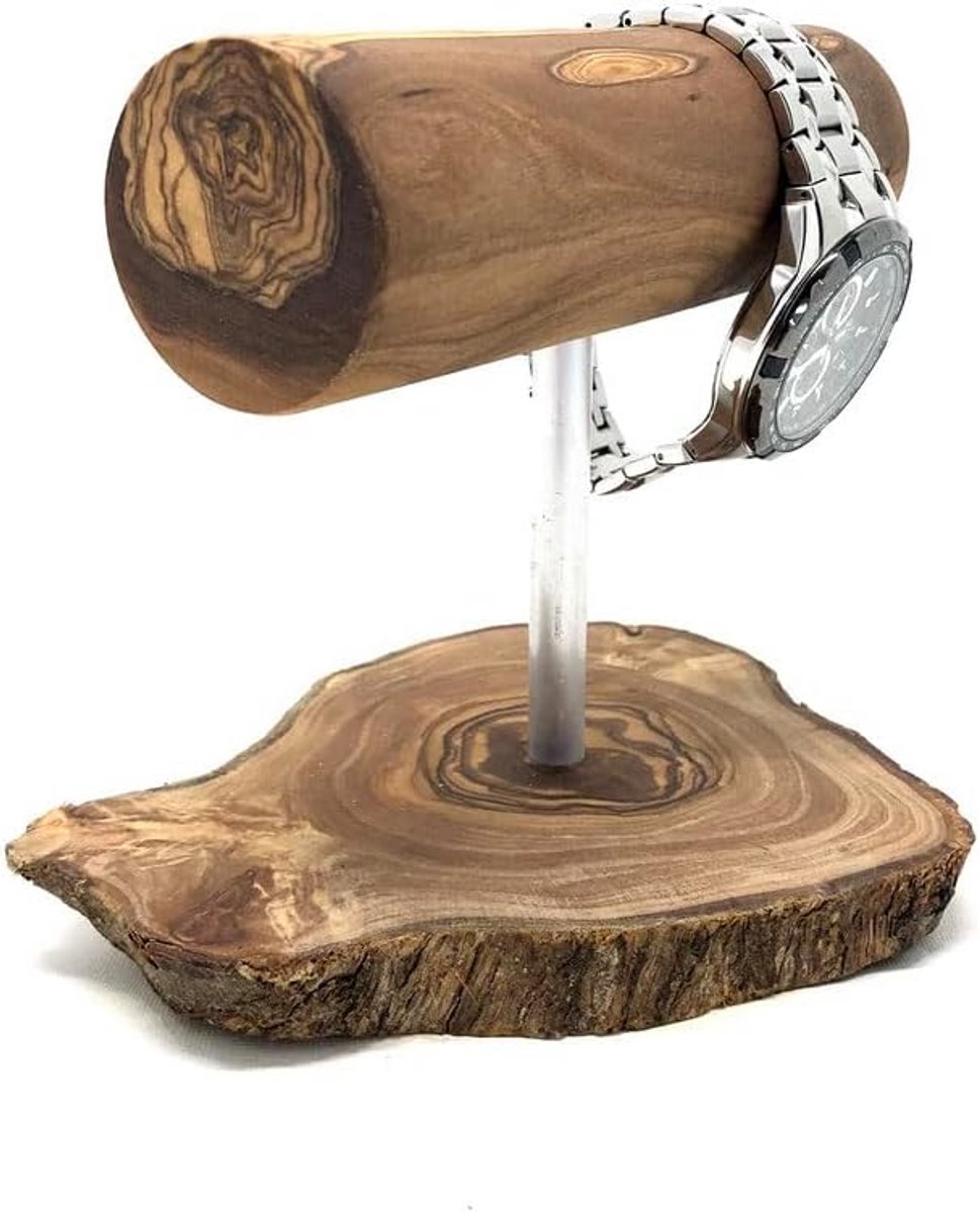Horlogehouder van Olijfhout - Uniek Natuurlijk Design