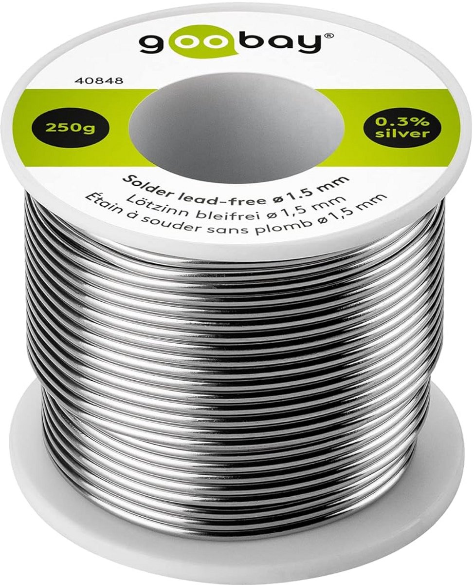 Loodvrij Soldeertin op Rol 500g met Zilver en Koper voor Elektronica Reparatie