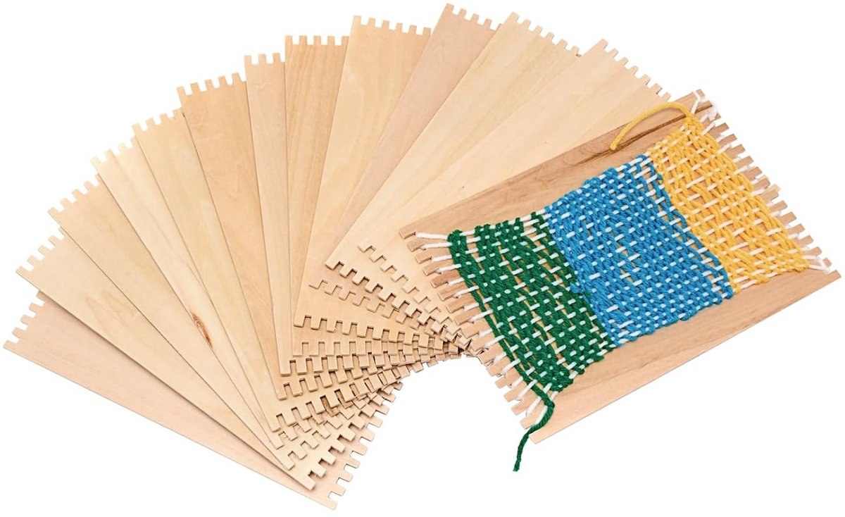 Set van 12 Houten Weefgetouwen voor Beginners