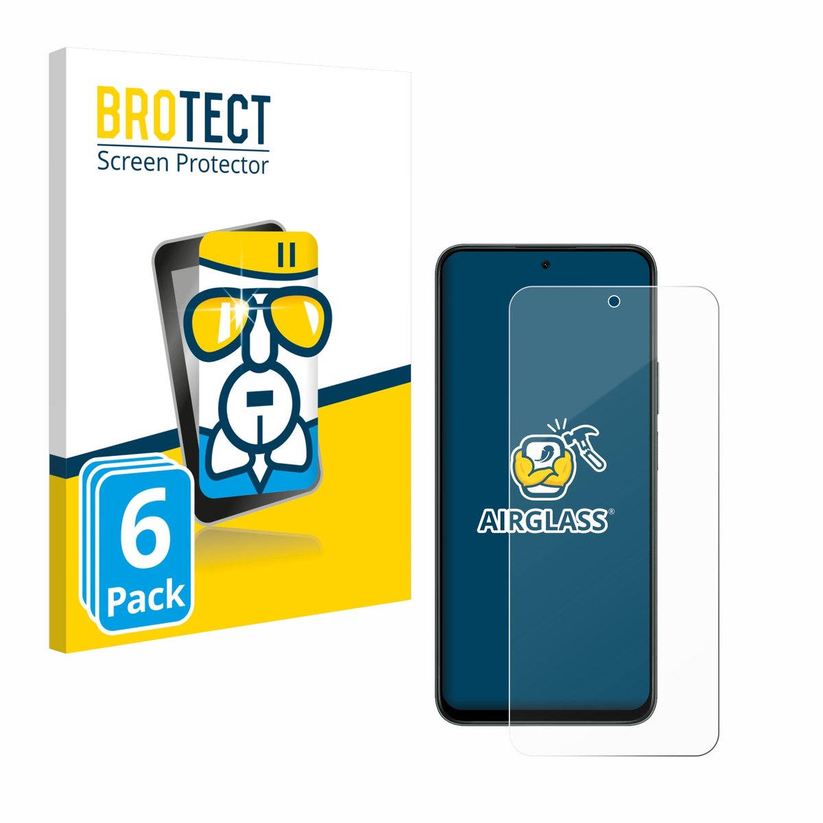 Screenprotector 6 Stuks voor Honor X7d 4G Beschermglas transparant