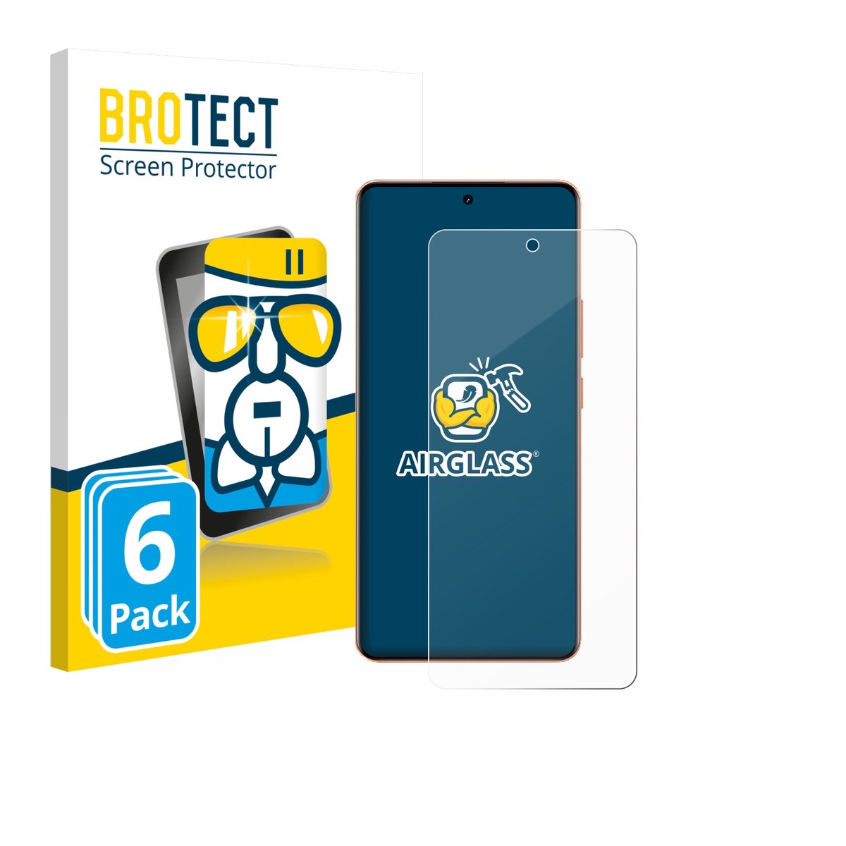 Screenprotector 6 Stuks voor realme P4 Power Beschermglas transparant