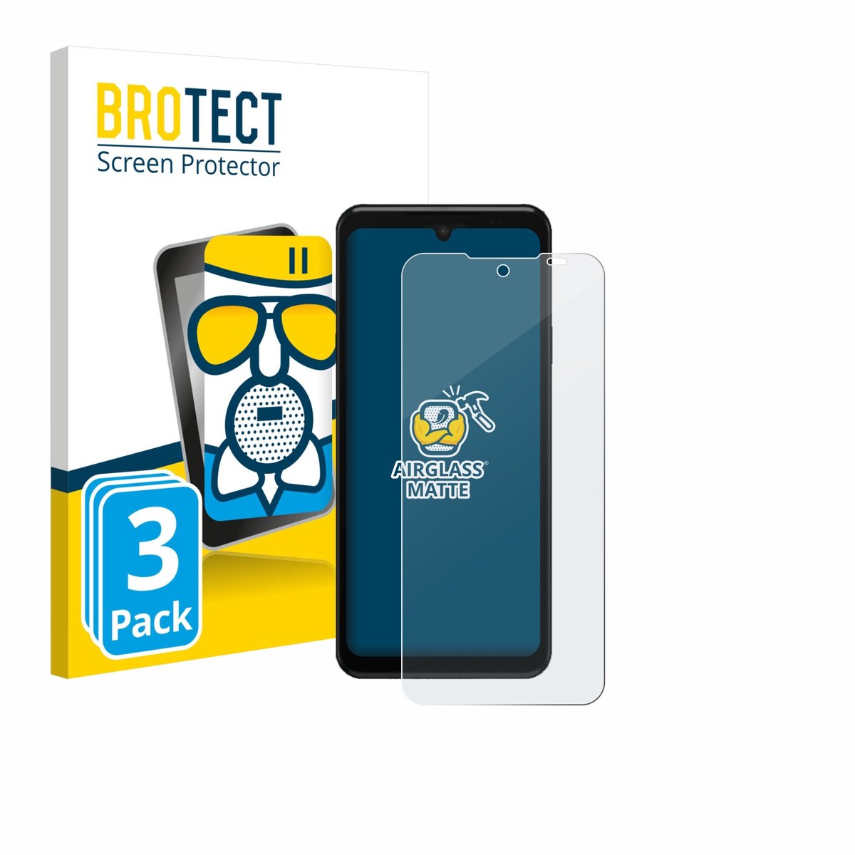 BROTECT - Screenprotector voor Sunmi L3 - Folie Beschermfolie Beschermglas matte 3 Stuks