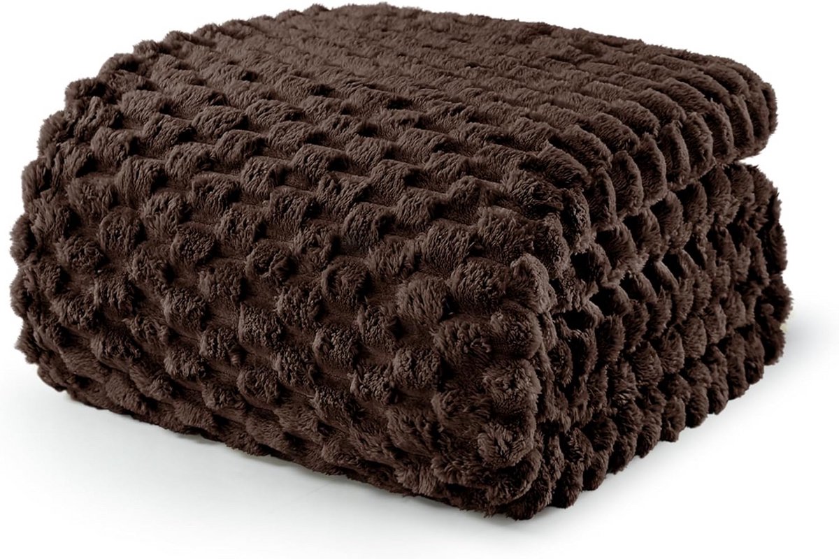 Luxe Flanellen Fleece Deken Queen Size 230x230cm Warme Pluche Beddeken Voor Slaapkamer en Woonkamer