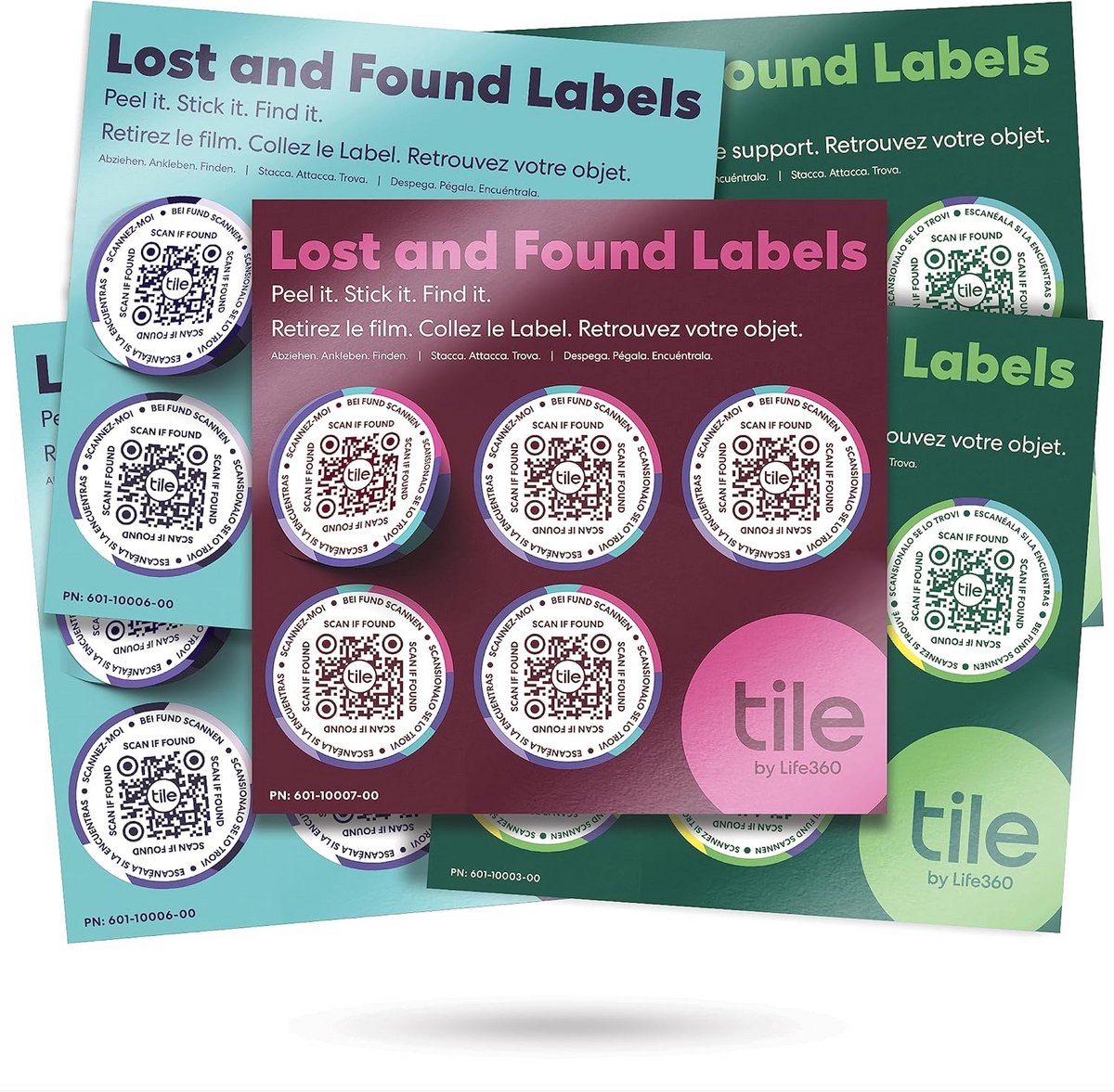 QR Scanbare Vind-Items Labels voor Laptops, Flessen, Speelgoed & Meer