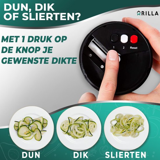 Ousuwo Roestvrijstalen Spiraalsnijder voor Groenten, 10,8 cm Spiralizer