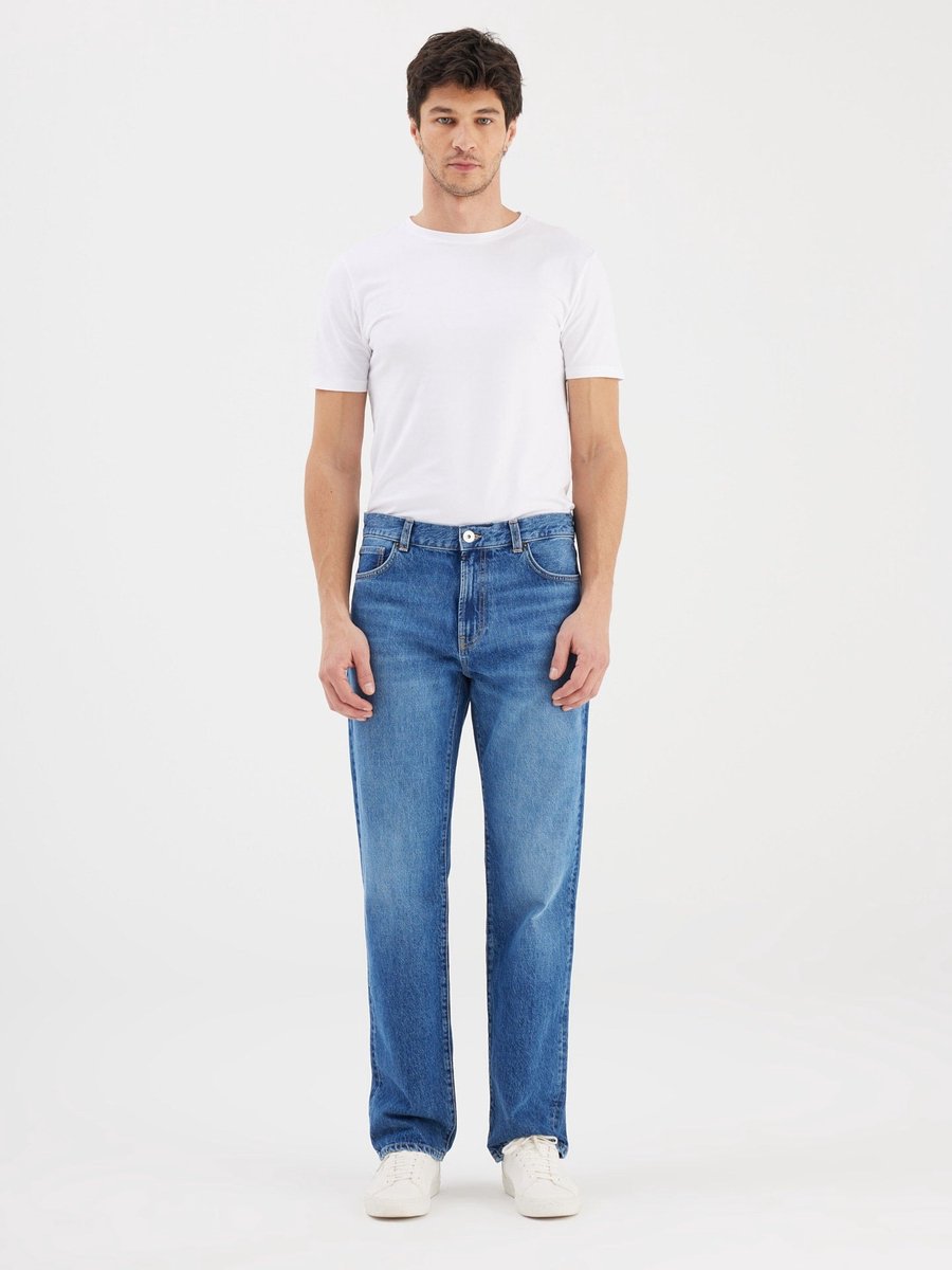 COJ - NEO - Heren Relaxed Straight fit Jeans - Medium Blue