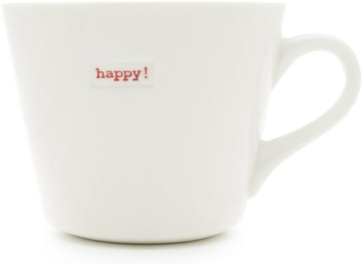Witte Porseleinen Mok met Beker Tijdloos Design