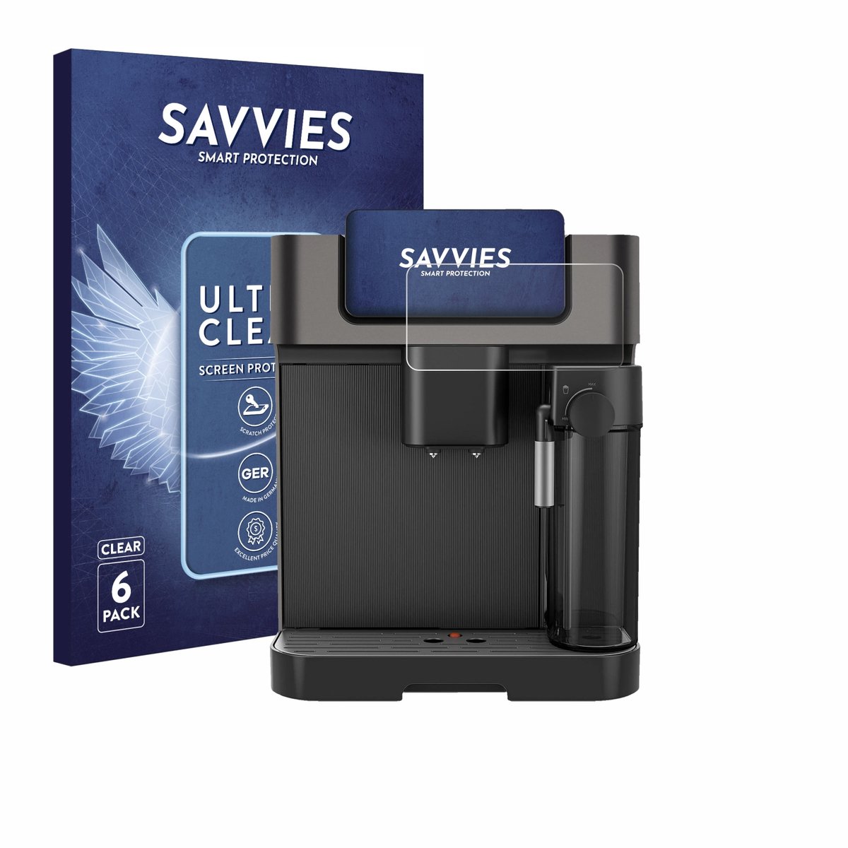 Savvies - Screenprotector voor Grundig KVA 7230 - Folie Beschermfolie transparant 6 Stuks