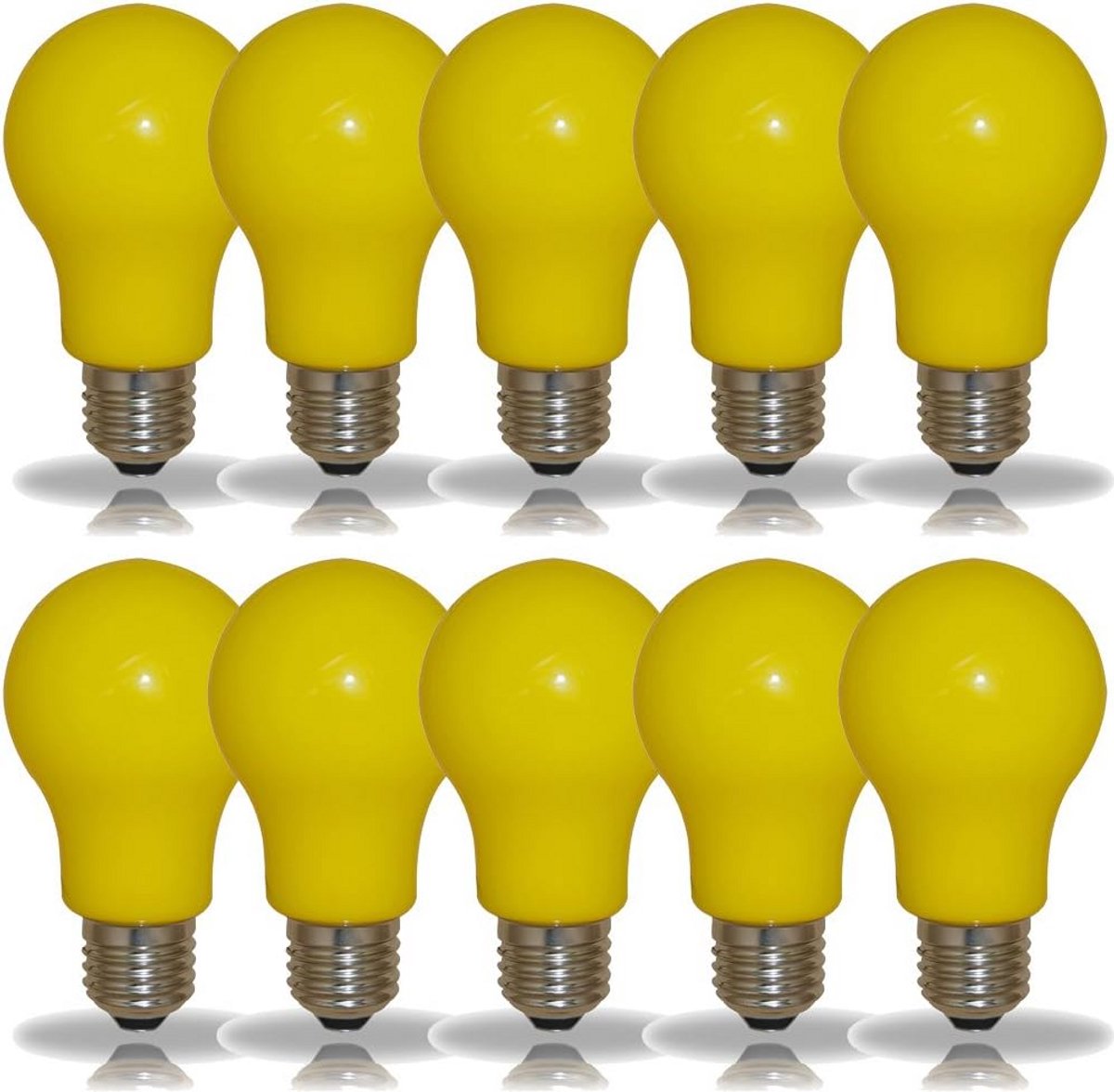 10x E27 LED Peervormige Lamp 3W (25W) Geel Licht - Binnen & Buiten Feestverlichting