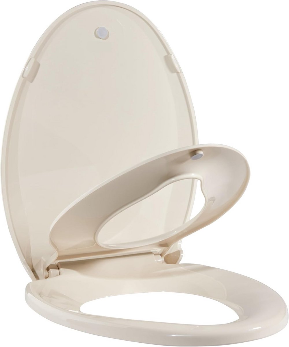 Langwerpige Toiletbril met Geïntegreerd Peuterzitje en SoftClose | Geschikt voor Volwassenen en Kinderen