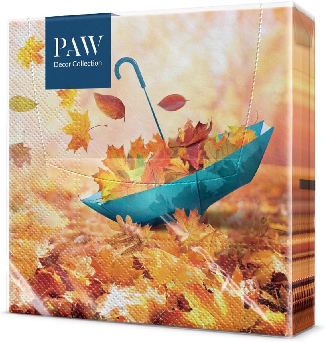 Papieren servetten 3-laags 33x33 cm 20 stuks herfst motief bladeren