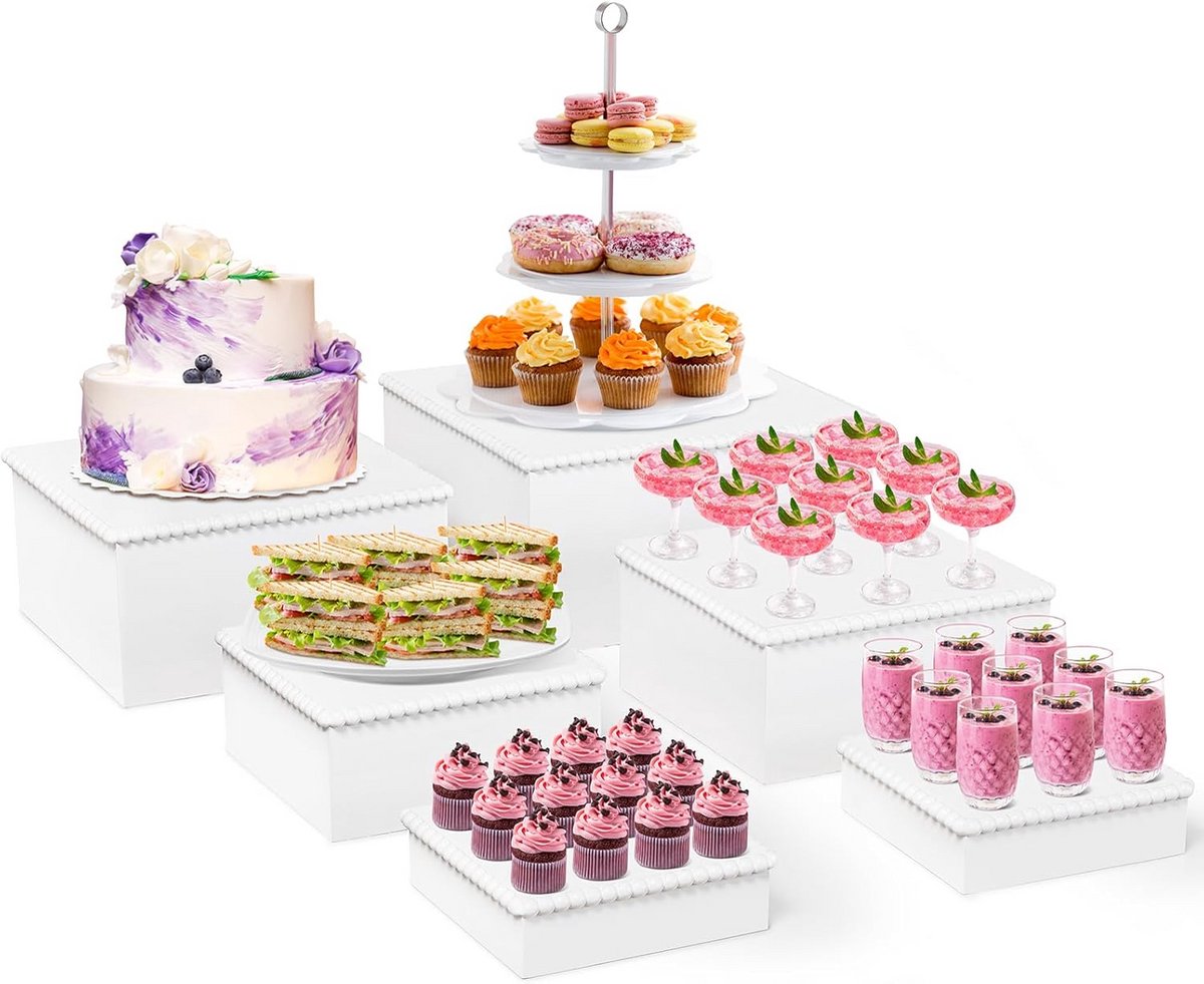 6x Buffetverhogers voor Buffettafel - Presentatiestandaards voor Eten