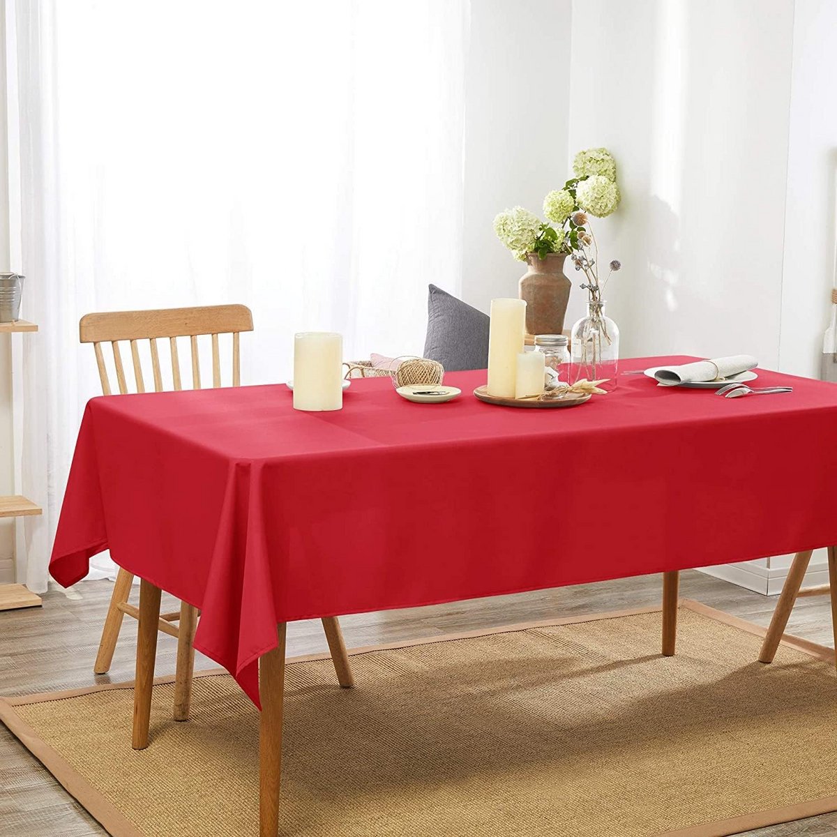 Vierkant tafelkleed 137 x 137 cm - vlekbestendig, waterdicht, voor binnen en buiten