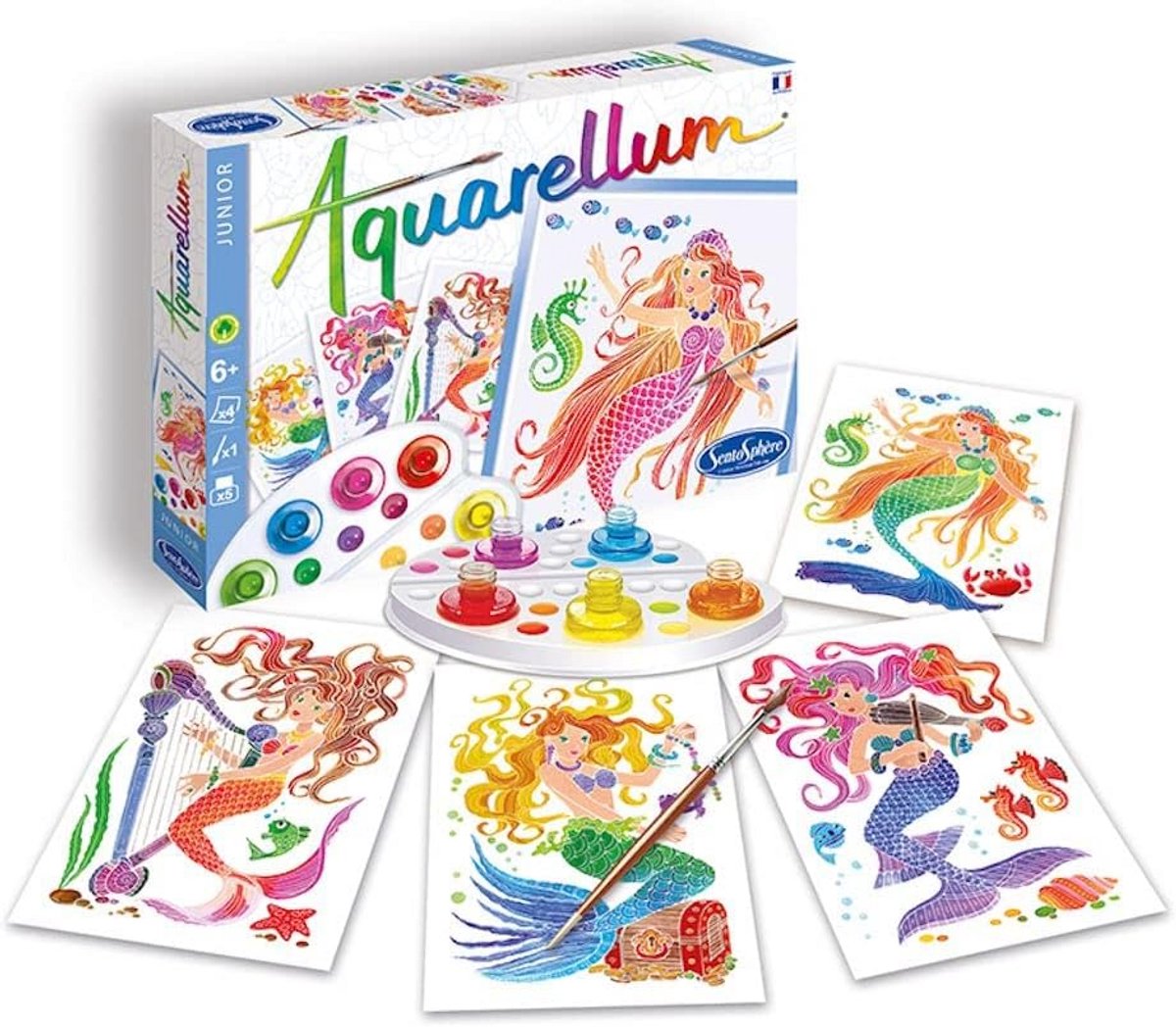 Aquarel Schilderset Junior Zeemeerminnen - Uniek Waterverf Knutselpakket
