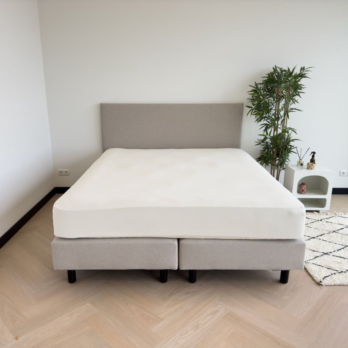 Kayori Simba Hoeslaken Bamboe - 90-100x200-220cm - Matrasdikte 35 cm - Ademend & Hypoallergeen - Offwhite