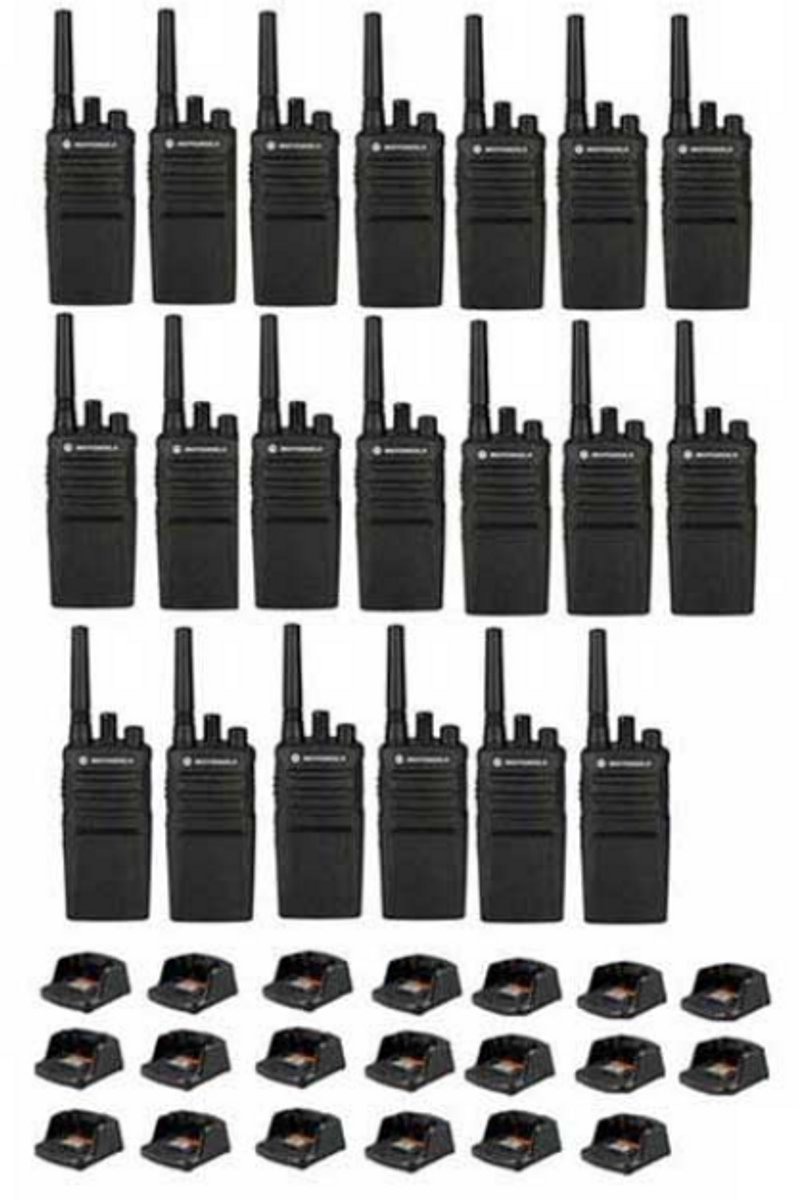 Set van 20 Motorola XT420 UHF IP55 PMR446 Portofoon met laders