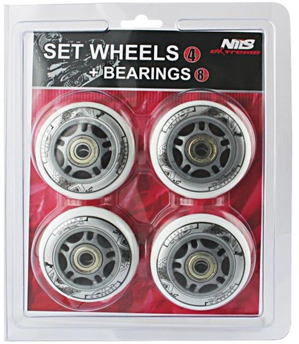 Nils Extreme Serie - Wielen en Lagerset - 72x24mm - 82A - ABEC-7