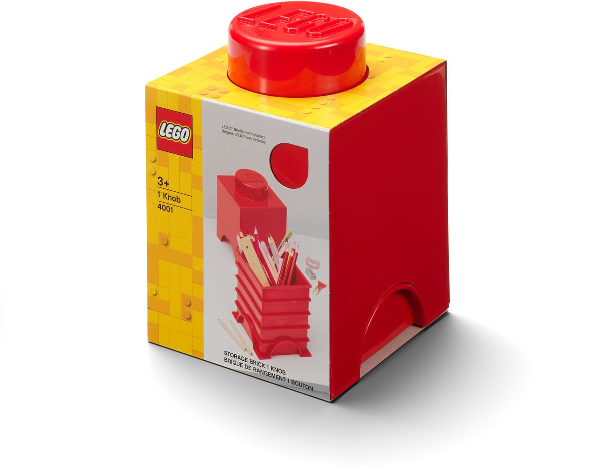 Room Copenhagen LEGO Storage Brick 1 Rood opbergdoos thumbnail 3
