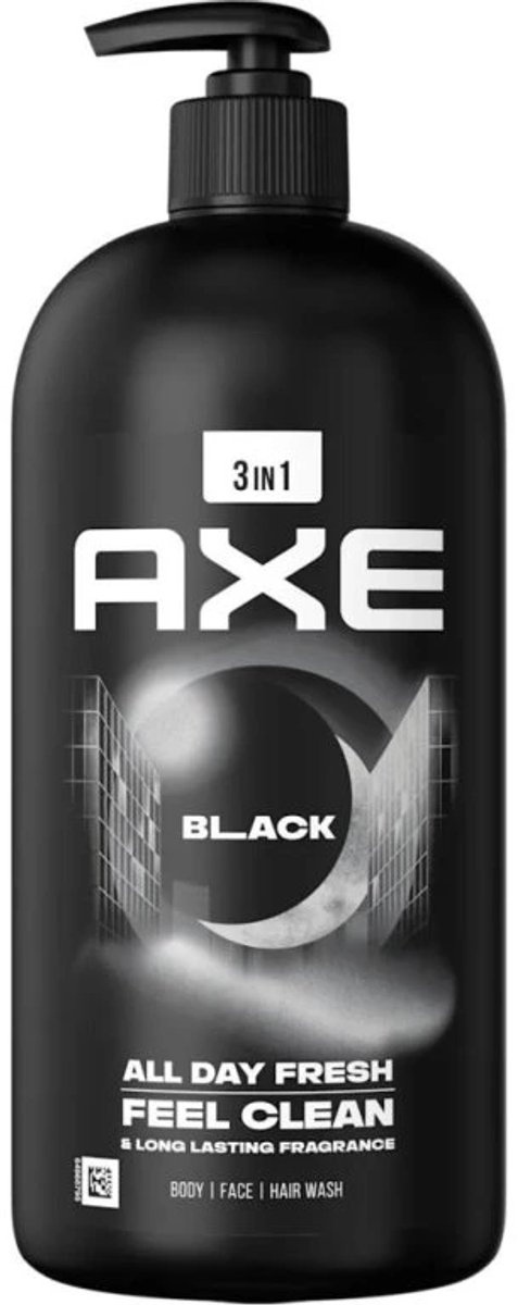 AXE Black 3-in-1 Douchegel 900 ml – Body, Face & Hair – All Day Fresh