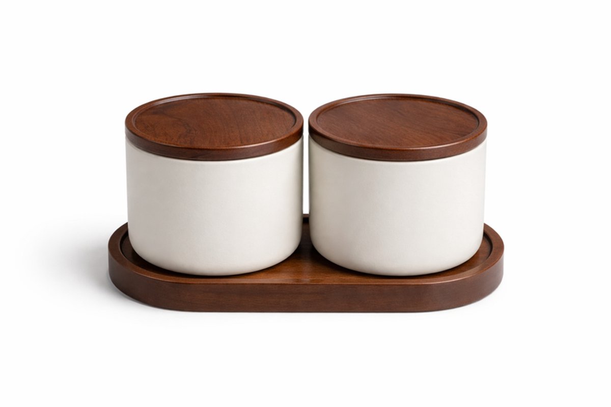 Terra Porseleinen Canister Set – 2-delig