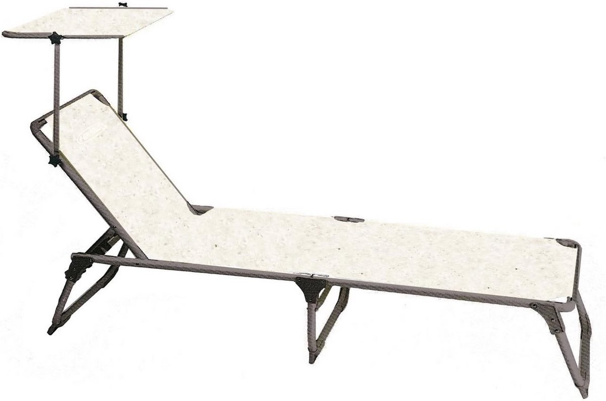 Opvouwbaar Ligbed voor Strand, Camping en Tuin - Beige