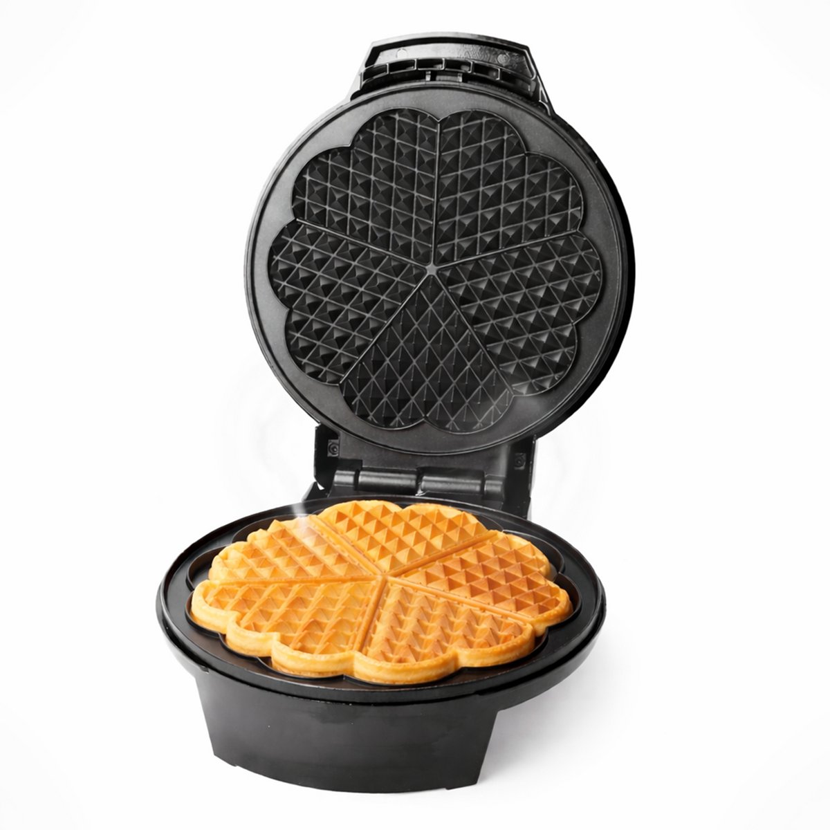 Emerio wafelijzer- WM-131149 - anti-aanbaklaag - 5 hartvormige wafels