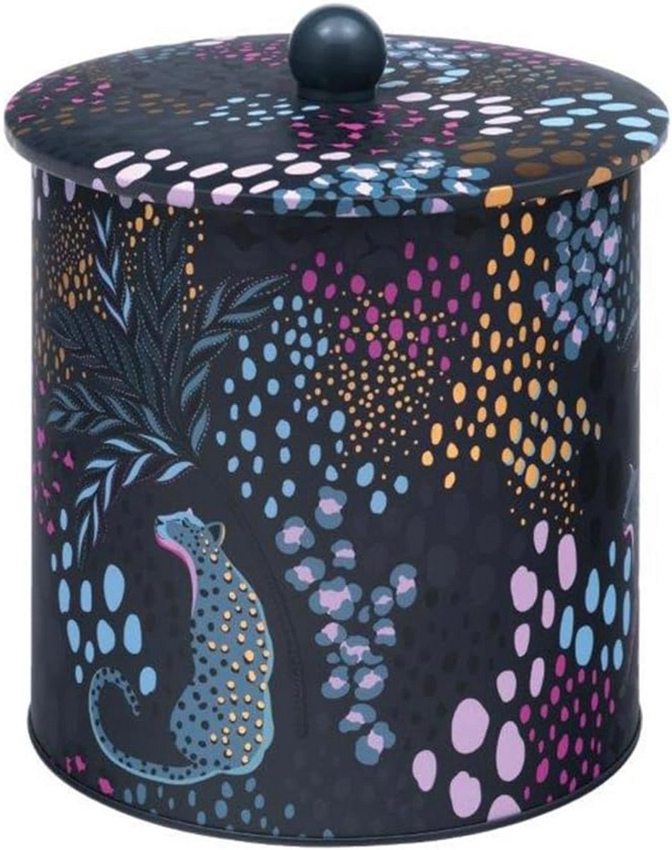 Luxe Koektrommel Luipaard Print - Cilindervormige Koekbus - 17 cm