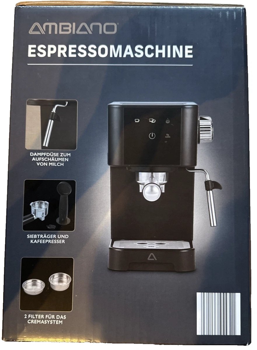 AMBIANO Espresso Machine 950 W Koffiezetapparaat - afbeelding 2