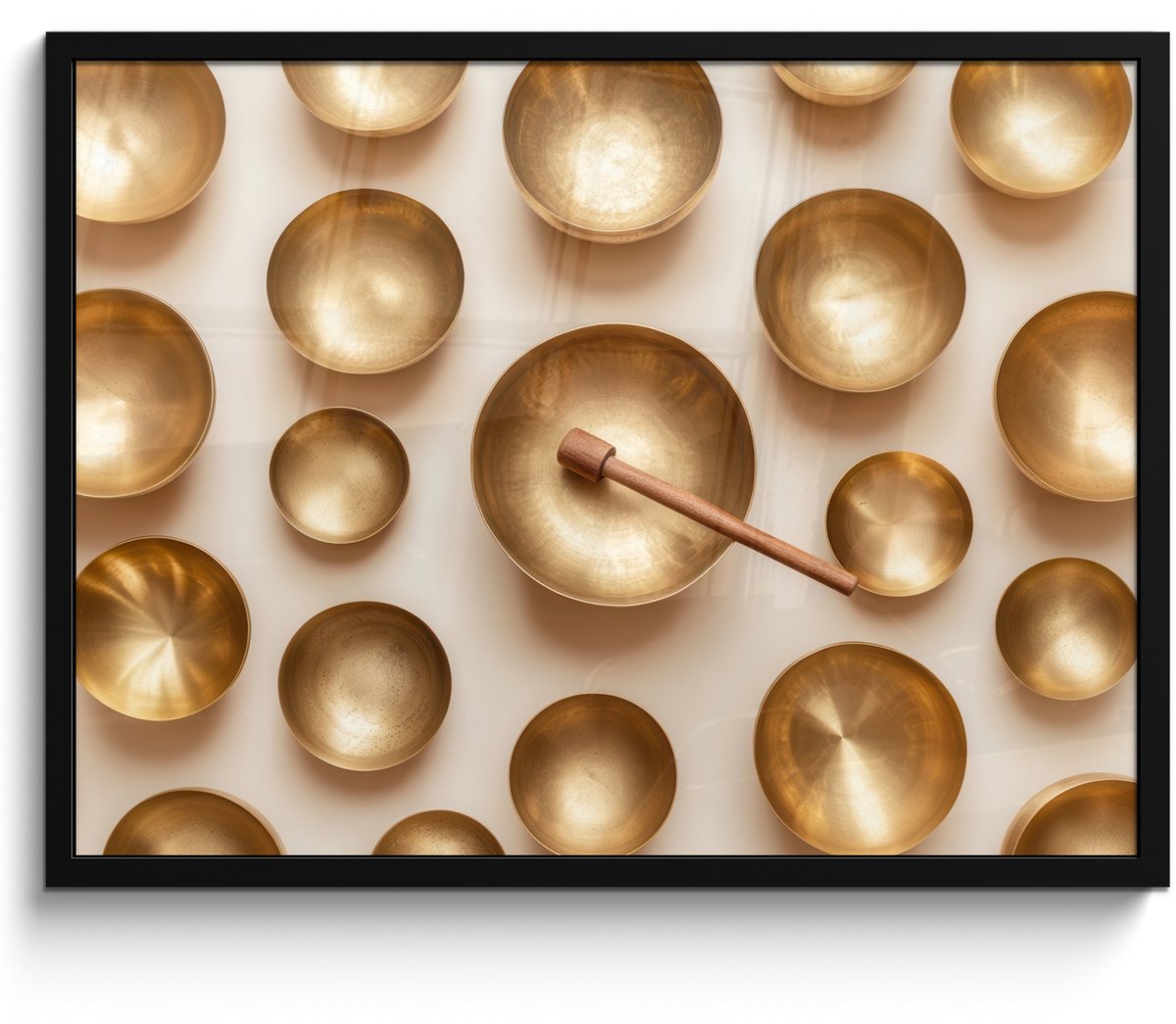FrameYourWall Poster in lijst - Fotolijst 70x50 cm - Posters - Symmetrisch - Goud - Brons - Balans - Posterlijst zwart - Decoratie - Wanddecoratie woonkamer - Muurdecoratie slaapkamer