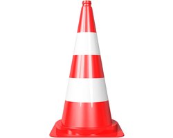 Verkeerskegel Pylonen - 50 cm - Rood/Wit - Herbruikbaar voor Tijdelijke Afzetting