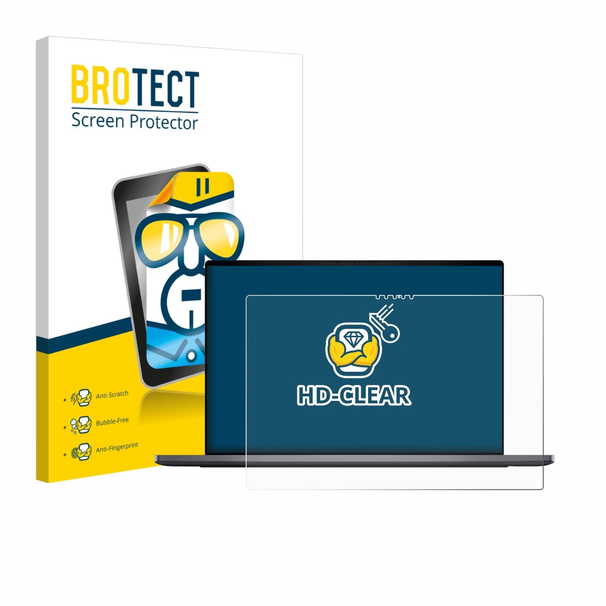 BROTECT - Screenprotector voor Dell XPS 16 DA16260 - Folie Beschermfolie transparant