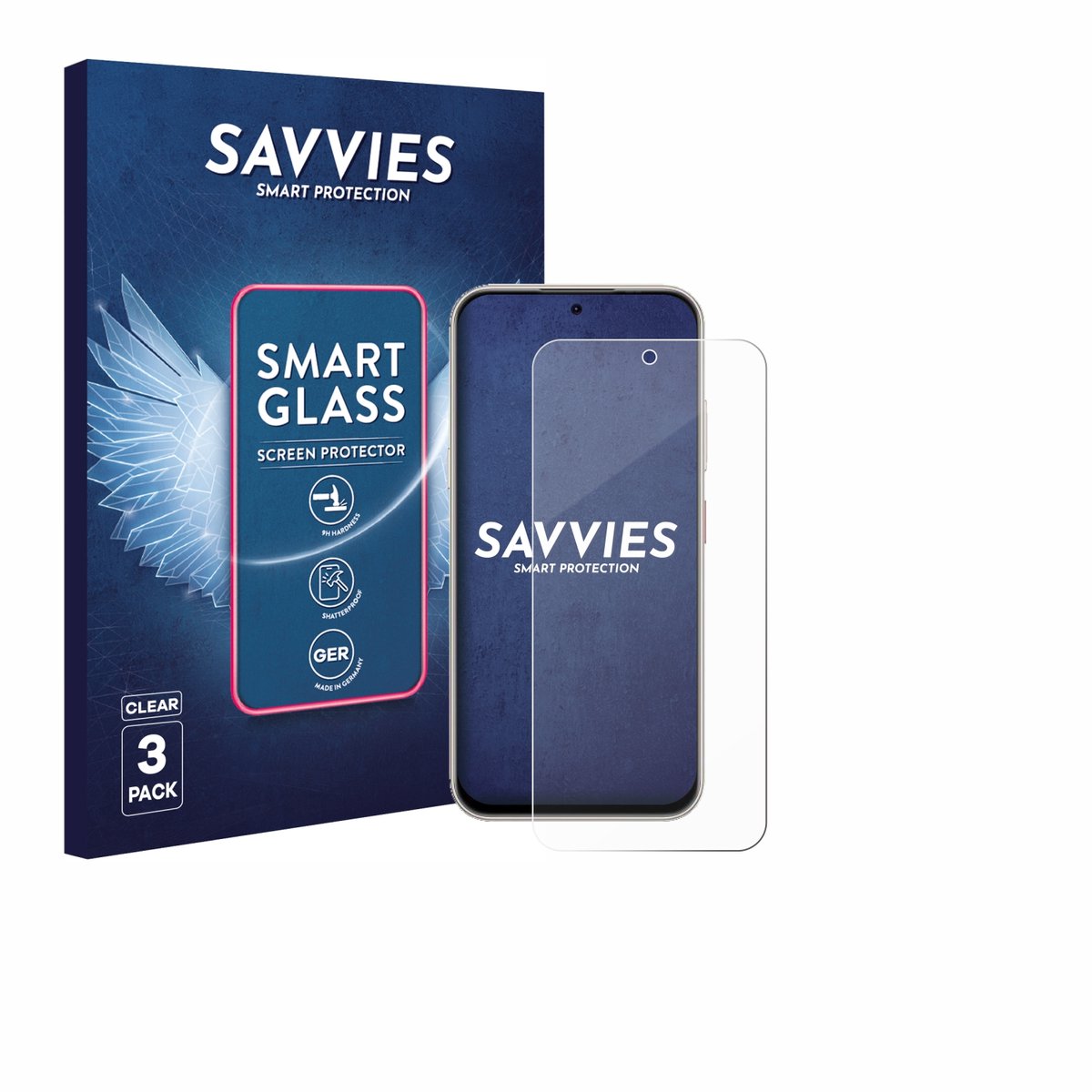 3 Stuks Savvies Screenprotector - geschikt voor Nubia V80 Pro - beschermfolie glas transparant